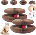 2Pcs Foldable Cat Scratcher Toy - Interactive Reversible Kitty Toy for Anxiety Relief & Exercise | Clearance - Limited Stock