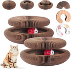2Pcs Foldable Cat Scratcher Toy - Interactive Reversible Kitty Toy for Anxiety Relief & Exercise | Clearance - Limited Stock