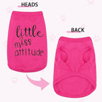 Stylish Dog Clothes: Expressive Cotton Puppy Shirt Vest for Small and Medium Dogs, Featuring 'Cute but Psycho' Slogan Print - Perfect for Showing Off Your Pet's Unique Style! Purple XXL