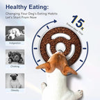 Slow Feeder Dog Bowl Stainless Steel, 2 Cups Metal Non-Slip Dog Food Bowls, Dogs Water Bowl for Small & Medium Sized Dogs, Fun Bloat Stop Pet Bowl for Fast Eaters, Slows Down Pets Eating
