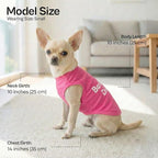 Parisian Pet Dog Shirt – 100% Cotton Barking Diva Shirts for Small Dogs – Pink Sleeveless Puppy Clothes – Lightweight and Breathable Pet Apparel – Girl Dog Clothes - Stretchy T Shirts for Dogs