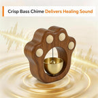 Cat Paw Shopkeepers Bell for Door Opening – Magnetic Wooden Door Chime & Wireless Brass Doorbell for Business Entrance, Home Decor – Cute Kawaii Wind Bell for Fridge, Room, Shop No Battery Entry Alert