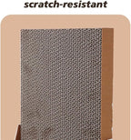 LOS ANDES Vertical Cat Scratcher, 60cm/23.6inch L Shape Scratching Pad for Indoor Cats, Scratching Board with Catnip, Durable Cardboard to Protect Furniture