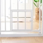Carlson 76 Inch Wide Flexi Configurable Walk Through Pet Gate,Off-white