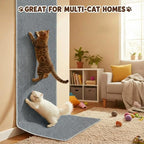 71" X 15.8" Thickened Cat Wall Climbing Carpet, Extra Large Cat Wall Scratcher Mat Tall Durable Wall Mounted Climbing Cat Scratcher with 16 pcs Fixed Nails for Indoor Furniture Couch Sofa Protection