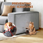 Transparent Anti Cat Scratch Furniture Protector, 2pcs 118 x 11.8in Flexible Couch Corner Protector from Cat Claws，Single-Sided Sticky Couch Protectors, Cats Scratch Deterreent Tape