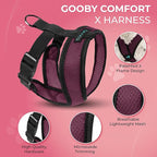 Gooby Comfort X Head In Harness - Purple, X-Large - No Pull Small Dog Harness Patented Choke-Free X Frame - Perfect on the Go Dog Harness for Medium Dogs No Pull, Small Dogs for Indoor and Outdoor Use
