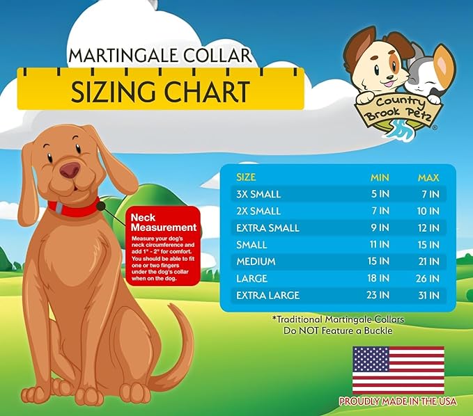 Country Brook Petz - Martingale Dog Collar - Heavy-Duty Training Collar with No Buckle - Service Dog Collar for All Pups - 10+ Cool Colors (Hot Green, 5/8 Inch, Extra Small)