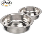 Neater Pet Brands 1.5 Cup (12 oz.) Shallow Stainless Steel Cat Bowls, Set of 2 Neater Feeder Replacement Bowls (Deluxe Model), Metal Cat Dishes for Food and Water, Whisker Friendly, Dishwasher Safe