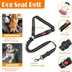 No Pull Dog Harness, Collar & Leash Set | Includes Dog Seat Belt, Collapsible Bowls & Poop Bag Dispenser. Ideal for Training, Walking, Hiking. Fits Small to Large Dogs(Black-M)