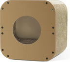 Cat Scratcher House, Cozy Cardboard Design, Safe and Secure for Kittens, Eco-Friendly,Plain Board (Square)