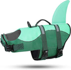 ASENKU Dog Life Jacket - Pet Safety Vest for Swimming & Boating, Shark Life Jacket with Floatation, Dog Lifesavers Swimsuits for Small Medium Large Dogs (MintMix, M)