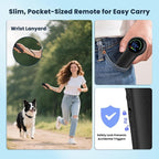 Dog Shock Collar with Soft Neoprene Padded - 4 Training Modes E Collar with 1600FT Remote Control for 5–120 lbs Large Medium Small Dogs, IPX7 Waterproof, Black