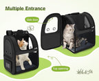 Pecute Pet Carrier Backpack, Dog Carrier Backpack, Expandable with Breathable Mesh for Small Dogs Cats Puppies, Pet Backpack Bag for Hiking Travel Camping Outdoor Hold Pets Up to 18 Lbs