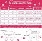 TAPBULL Dog Dresses, Fashionable Pet Dog Clothes with Heart Design, Cute Cat Birthday Dress Outfit (Pink/Red/Blue/Purple/Black 5-Pack), X-Large