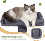 89 inch Cat Tree Tower - Extra Tall Multi-Level Cat Furniture with 2 Cozy Condos, Natural Sisal Scratching Posts, Plush Perches and Hammock for Large Indoor Cats (Dark Gray)