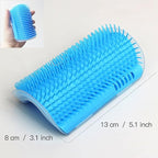 Premium Corner Cat Scratcher - Wall-Mounted Itch Relief and Play Center for Indoor Cats,Wall-Mounted Corner Cat Scratcher, Self-Grooming Brush (Blue)