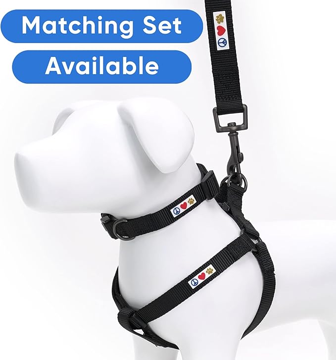 Pawtitas Solid Step-in Dog Harness – Adjustable No-Pull Vest for Puppies to Seniors, Safe & Comfortable L Black