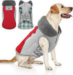 Doglay Dog Coat Waterproof Warm Dog Winter Jacket,Christmas Reflective Fleece Puppy Winter Coat with Harness Hole, Adjustable Snow Jacket for Small Medium Large Dogs