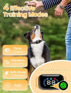 Smart 2-in-1 Bark and Shock Collar for Dogs - AI Anti-Misoperation, 3300FT Remote Training Collar, IPX7 Waterproof, 4 Modes (Tone, Vibration, Safe Shock, Auto Anti-Bark) for Dogs