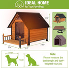 GUTINNEEN Large Heated Dog House Outdoor Insulated Weatherproof Dog Kennel with Heated Pad, Insulated All-Round Thermal Liner, Chew-Proof Strong Iron Frame Dog House for Dogs (Winter-Ready)