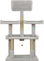 Fresh Trees 56" Extra Large Spacious Tree 56" H x 30" W x 24" D Extra Large Cat Tree with Multiple Platforms and Scratching Posts for Active Cats