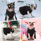 Kuoser Dog Dress, Cute Dog Dresses for Small Dogs Girl Elegant Puppy Tutu with Bow-Knot, Doggie Princess Costume Pet Outfit for Birthday Party Christmas Halloween Wedding, Black S