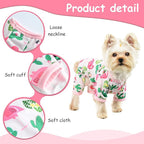 Dog Pajamas for Small Dogs Boy Girl, Dog Clothes Tiny Chihuahua Yorkie Spring Summer Shirt, Cute Puppy Outfit Pjs Jumpsuit Cat Onesie Apparel Pet Clothes