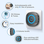 Dog Door Bell, Dog Bell for Training Doggie Door Bell for Dog Puppy Training Sliding Door/Go Outside Doorbell and Waterproof Touch Button