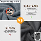 BEAUTYZOO Dog Fleece Vest Sweater Winter Jacket for Small and Medium Large Dogs with D-Ring Leash Cold Weather Coat Hoodie for XS S M Dogs Boy or Girls, Grey XL