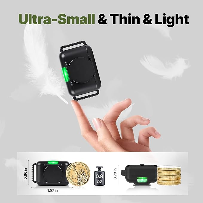 Lightweight No Shock Dog Training Collar, 2000ft Remote Control, Ultra-Small Vibrating Collar for Small (5-15lbs), Medium & Large Dogs, Safe Lock, Beep/Vibrate Modes, Prong-Free, Waterproof,Black