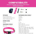 3/4 Inch Dog Shock Collar Replacement Strap with 2 Holes - Compatible with Most Brands of Ecollar Dog Fences and Training Collars, Pink, Medium