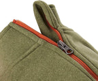 Gooby Zip Up Microfiber Fleece Dog Sweater - Green, Large - Warm Double Layered Soft Fleece Step-in Jacket Without Ring Leash - Winter Sweater for Small & Medium Dogs