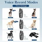 Dog Shock Collar for 2 Dogs, 4500FT Dog Training Collar Rechargeable Electric Collar with Recording & Calling & Vibration & Shock for All Breeds (Gray)