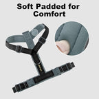 Plutus Pet No Pull Dog Harness, Adjustable Nylon Harness with Soft Padding, Reflective and Heavy Duty Dog Harness for Small, Medium, Large Dogs(Black, M)