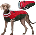 FUAMEY Dog Coat for Large Dogs,Waterproof Dog Winter Jacket with Harness Built in Puppy Cold Weather Coats Reflective Pet Vest with Zipper Warm Fleece Dogs Snowsuit Windproof L
