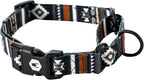 Wolfgang Heavy Duty Martingale Dog Collar with Quick Release Nylon Buckle for Walking & Training, NewMoon Print, Large