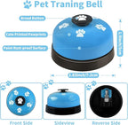3 Pack Dog Doorbells, Pet Training Bells for Outside Potty Training and Communication, Bell for Dog Cat Puppy Interactive Toys (Light Blue, 3 Pack)