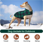 Kuoser Reversible Winter Coat, British Style Jacket for Small Medium Dogs - Warm, Windproof Puppy Cold Weather Vest, Green M