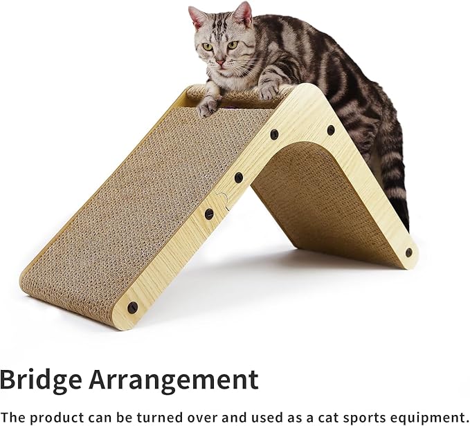 L Shaped Cat Scratcher for Indoor Cats, Cat Scratching, Cat Scratch Pad, 17 Inches Tall Scratching Post with Sturdy Base, Durable Cat Scratch Pad for Kittens & Adults, Furniture Protector