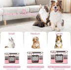Dog and CAT pop Play Pen,Pets Houses for Dogs and Cats,Indoor&Outdoor Exercise Pen Dog Tent Puppy Playground Large (L, Pink)