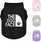 Personality Canine Attire: Soft, Lightweight Cotton Dog Clothes with 'The Dog Face' Print. Small and Medium Breeds, Perfect for Everyday Wear, Comfortable and Breathable Pet Shirt Black XXS