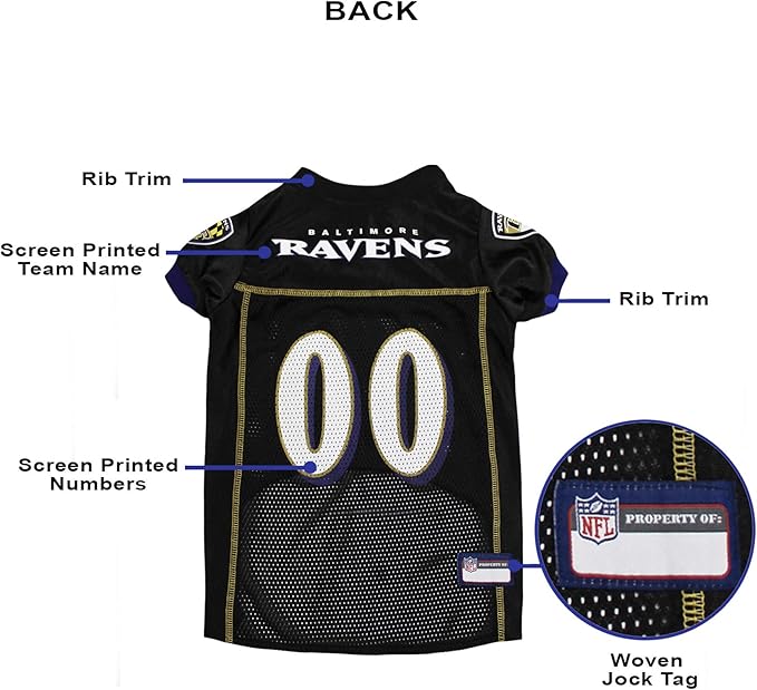 NFL BALTIMORE RAVENS DOG Jersey, XX-Large
