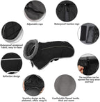 Fragralley Dog Coat Large, Waterproof Dog Jacket with Warm Fleece Lining, Adjustable Reflective Dogs Winter Coat, Turtleneck Pet Coats for Cold Weather (Black L)