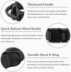 Tactical Dog Collar, Adjustable Military Training Nylon Dog Collar with Control Handle and Heavy Quick-Release Metal Buckle for Small Medium Large Dogs, Grey L