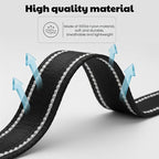 Dog Training Collar Replacement and Shock Collar Strap - 3/4 Inch Wide Adjustable Nylon Band with Reflective Replacement Strap for E Collar and Bark Collar (Black)