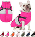 AOFITEE Dog Coat, Warm Dog Jacket with Harness Built in, Waterproof Coats for Small Dogs, Dogs Winter Coat Puffer Jacket with Zipper & Fleece Collar, Pet Snowsuit Sweater for Chihuahua Yorkshire, XS