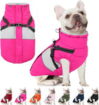 AOFITEE Dog Coat, Warm Dog Jacket with Harness Built in, Waterproof Coats for Small Dogs, Dogs Winter Coat Puffer Jacket with Zipper & Fleece Collar, Pet Snowsuit Sweater for Chihuahua Yorkshire, XS