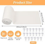 118" x 15.7" Extra Large Self-Adhesive Trimmable Cat Scratching Mat DIY Cat Scratch Furniture Protector with 20 Screws for Couch, Wall, and Indoor Furniture