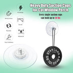 4 Pack Cat Window Perch Suction Cup - Strong Adhesive Replacement Suction Cups with Screws for Foldable & Cordless Cat Window Hammock Seat, Holds up to 40 lbs